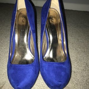 Royal blue heels